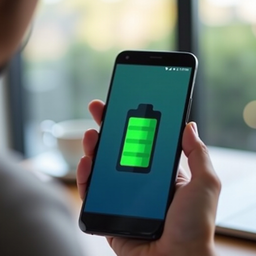покажи процента на батерията в Android