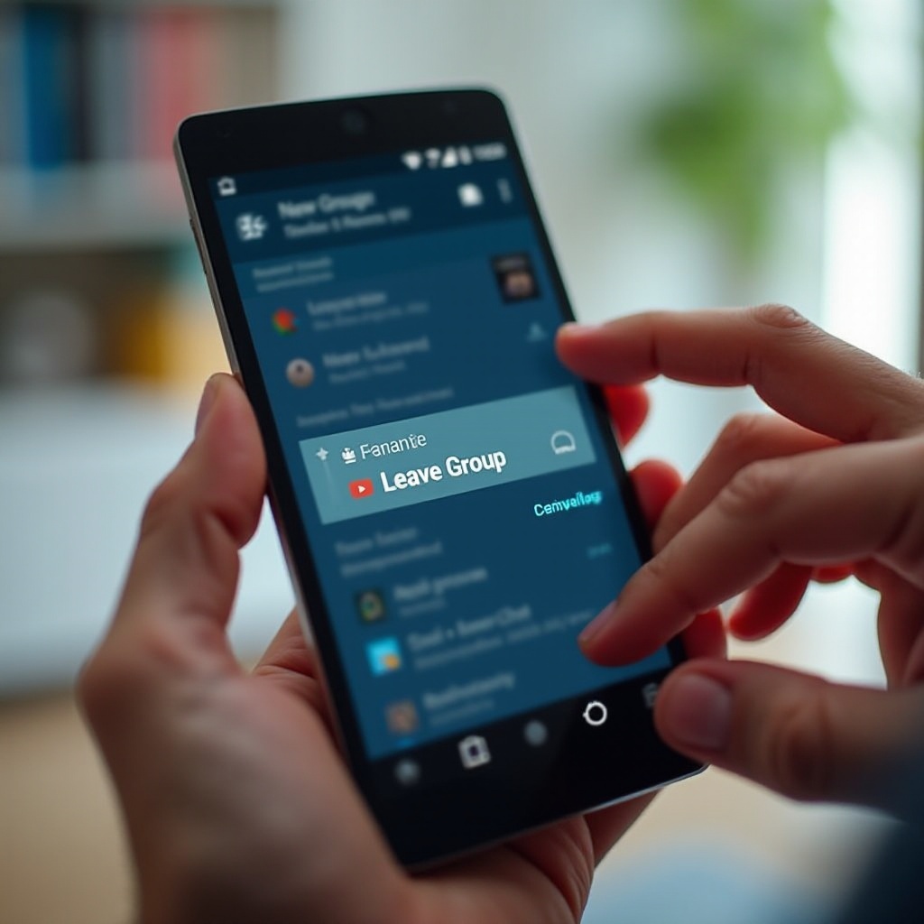 jak opuścić wiadomość w grupie na Androidzie