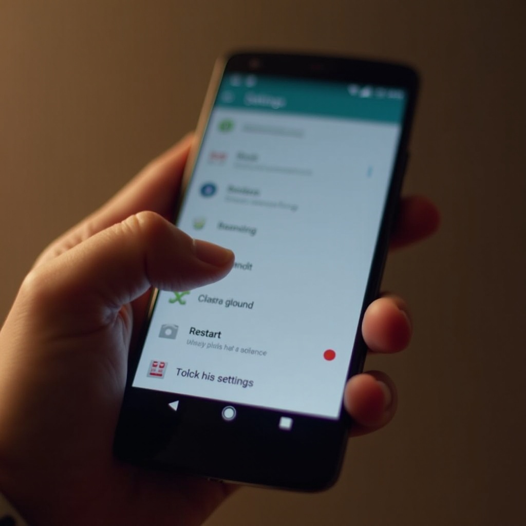 إعادة تشغيل هاتف أندرويد من الإعدادات