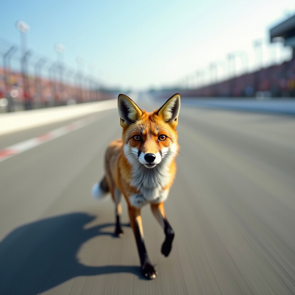 co się stało z lisem w kamerze toru nascar
