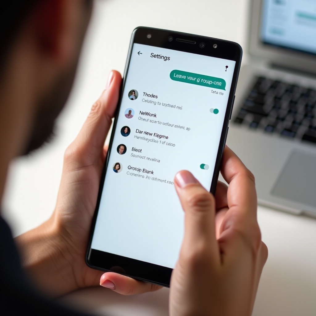 jak opuścić wiadomość w grupie na Androidzie