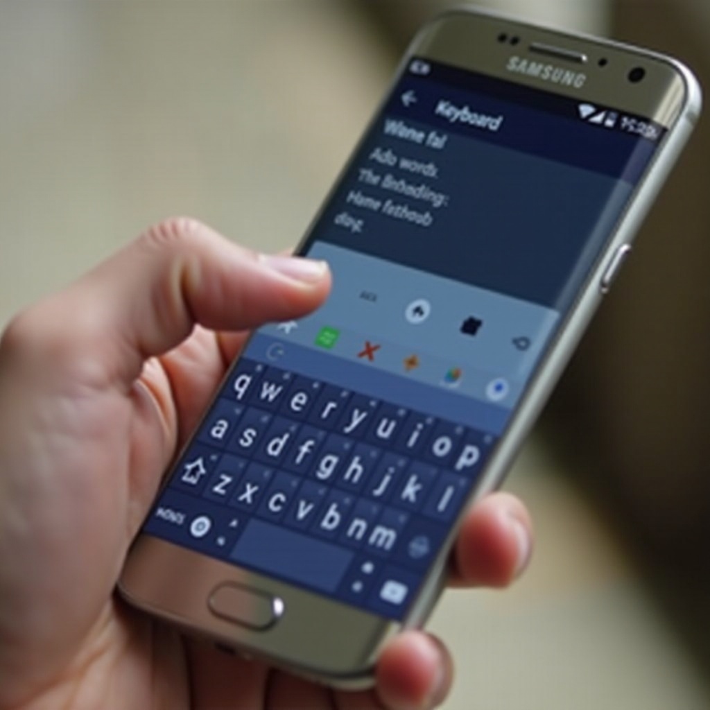 jak dodać słowa do klawiatury Samsung