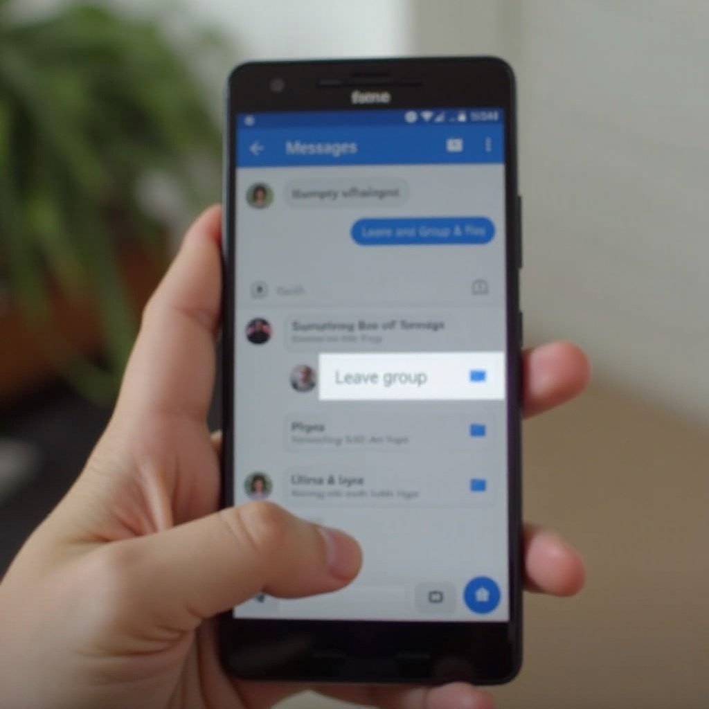 cum să părăsești un mesaj de grup pe Android