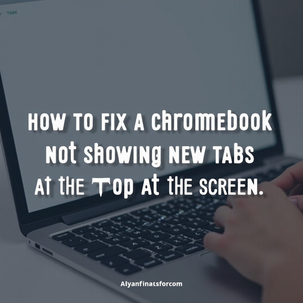 chromebook не показва новия раздел в горната част на екрана