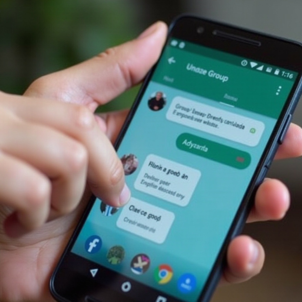cum să părăsești un mesaj de grup pe Android