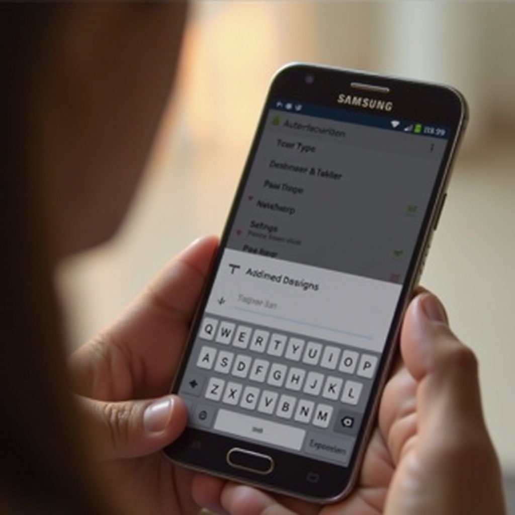 как да добавя думи към клавиатура Samsung