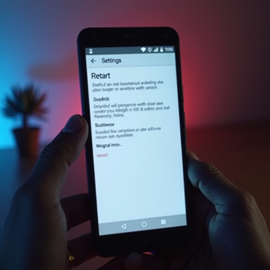 restart android phone from settings