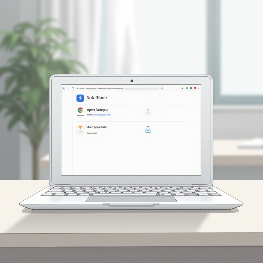 كيفية تنزيل المفكرة على جهاز Chromebook