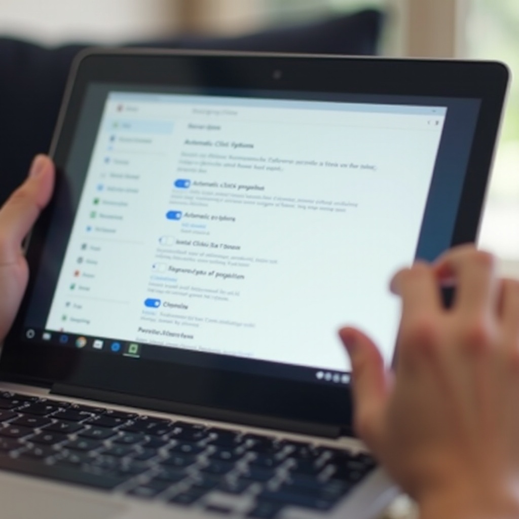 приложение Chromebook за деактивиране на автоматичното щракване на Android