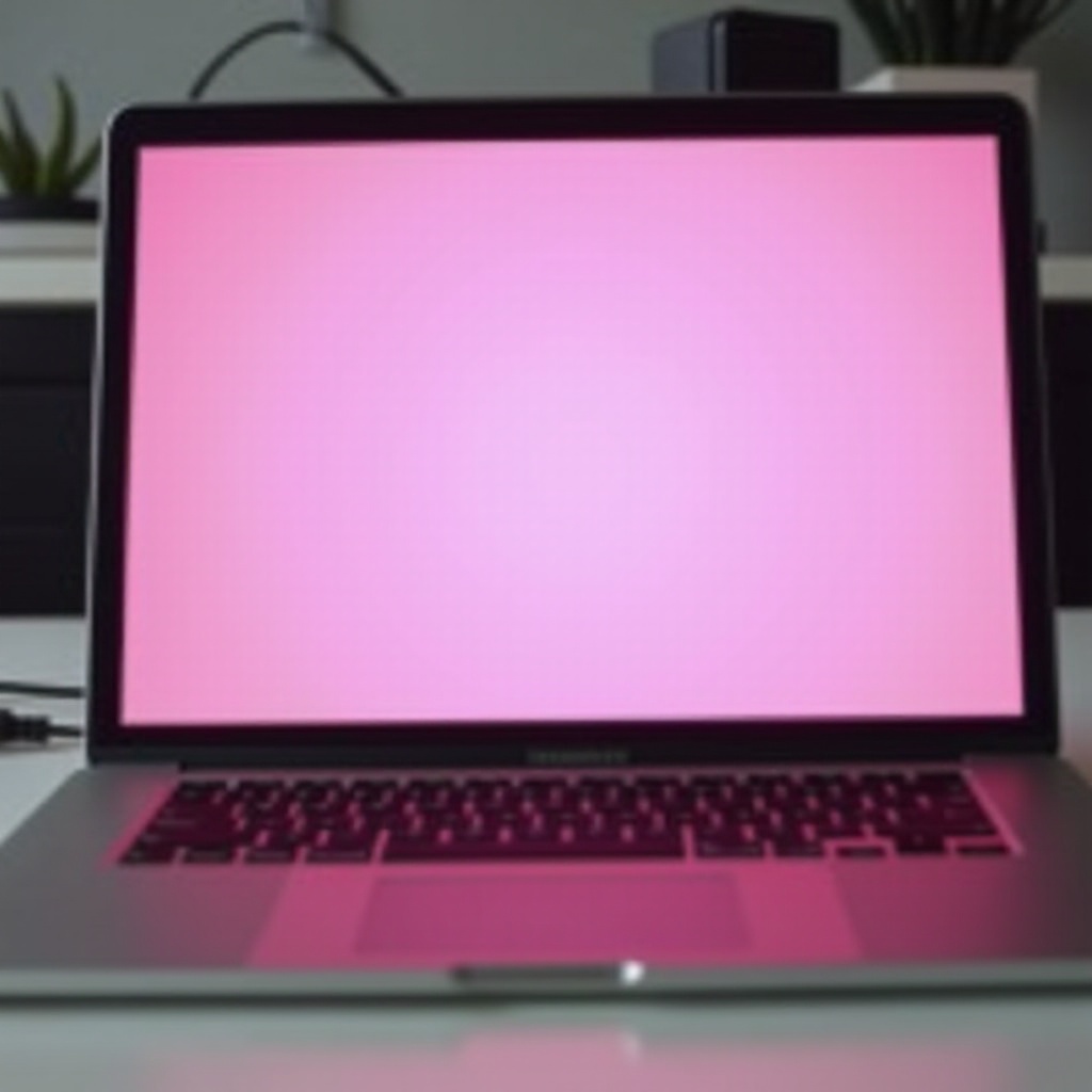 筆記本電腦屏幕粉紅色