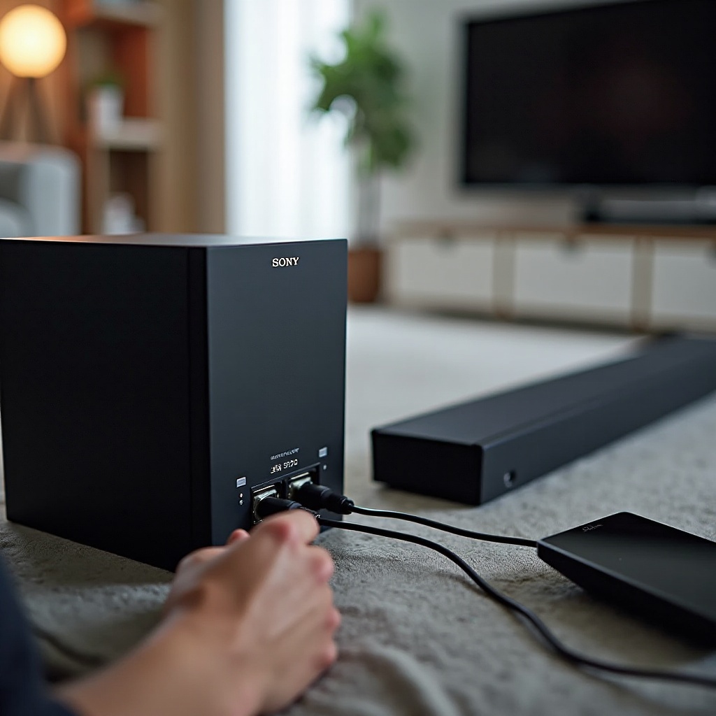 сабвуфер Sony не подключается к саундбару