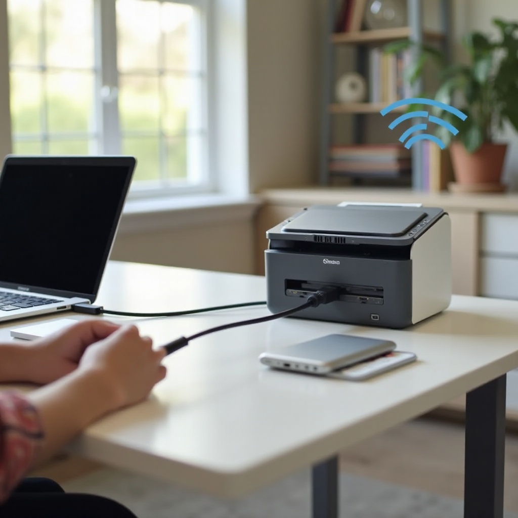 سيكتشف جهاز Chromebook الطابعات المتصلة عبر USB أو Wi-Fi.
