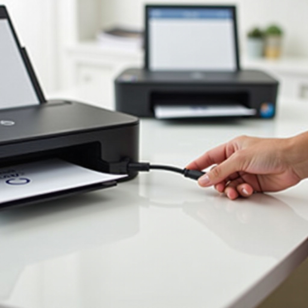 Chromebook-ul dvs. va detecta imprimantele conectate prin USB sau Wi-Fi.